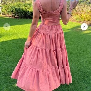 Vestique Coral Tiered maxi Skirt Set